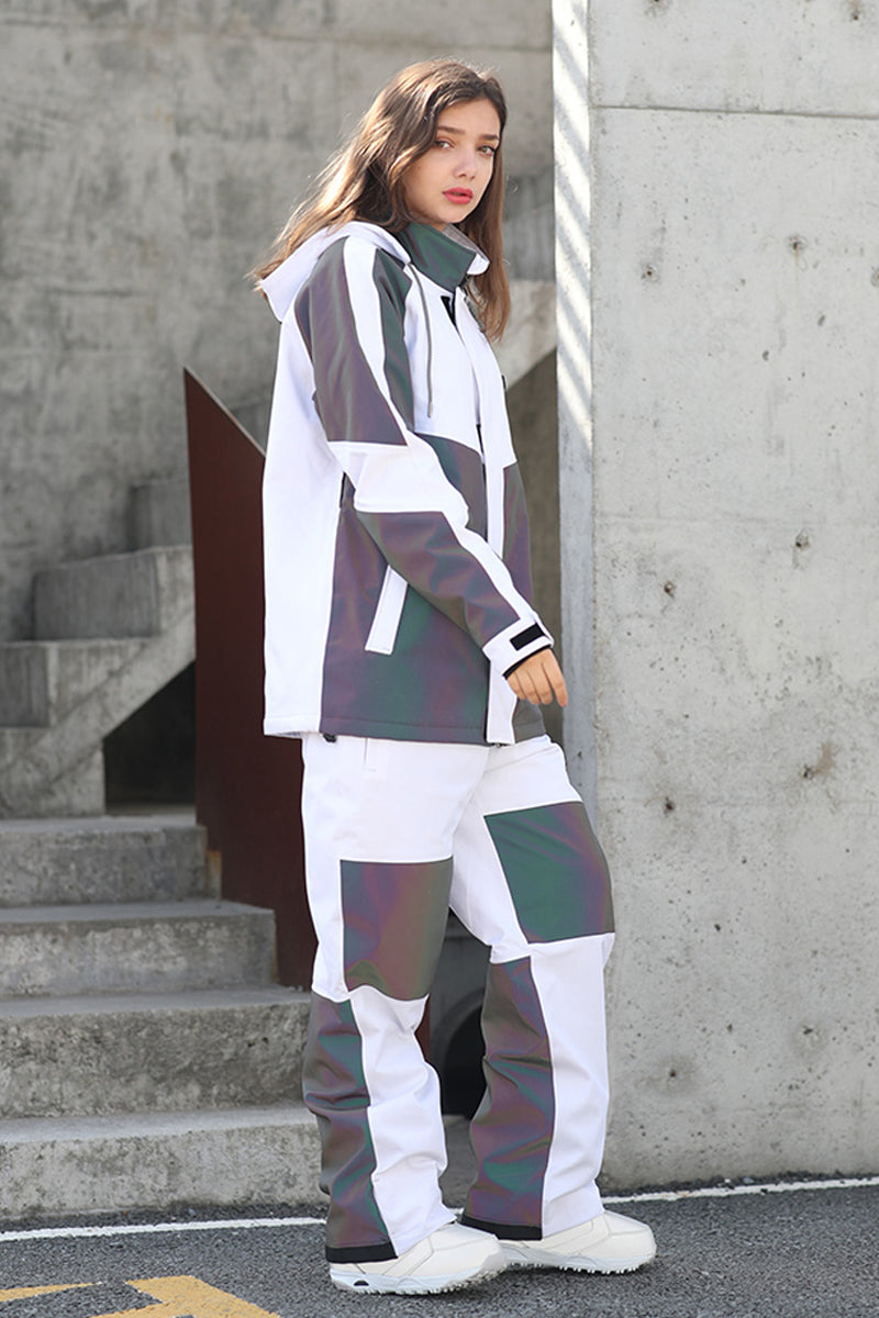 Doorek Neon Glimmer Funktions-Schneeanzug für Damen, Jacke & Hose