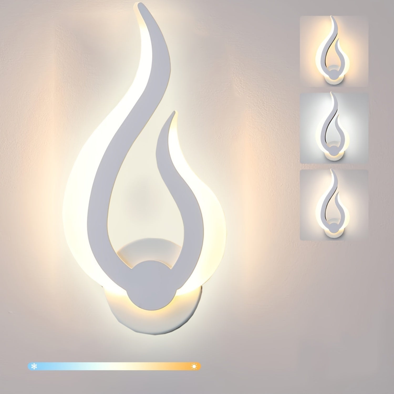 Luvano Wandleuchte Flamme LED warmweiß
