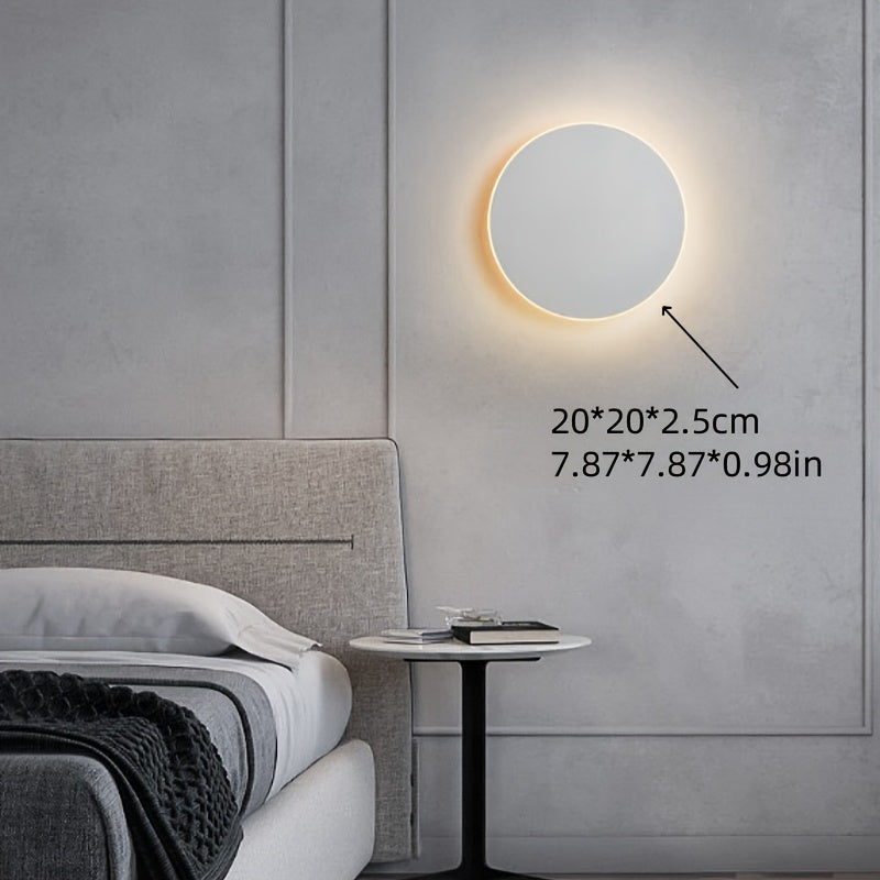 Luvano LED Wandleuchte rund Nordic minimal