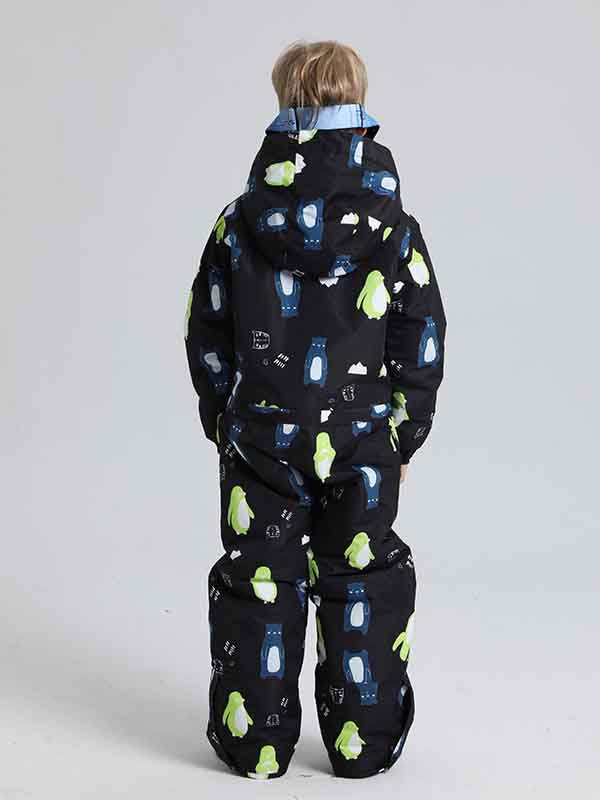 Pinguin-Einteiler-Schneeanzüge für Mädchen und Jungen