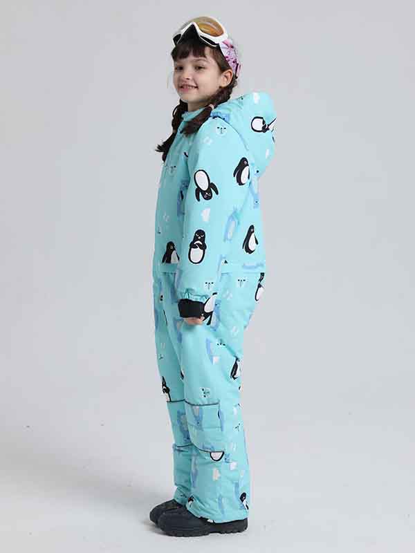 Pinguin-Einteiler-Schneeanzüge für Mädchen und Jungen