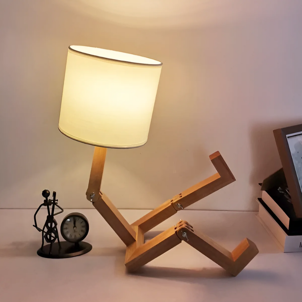 Luvano Tischleuchte Holz flexibel Design