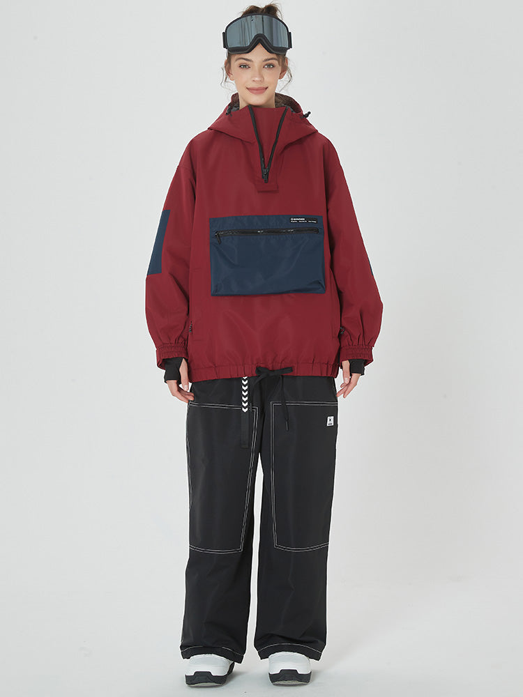 Damen-Mountain-Freerider-Freestyle-Snowboardanzug, Baggy-Snowboardanzug