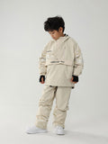 Kinder Air Pose Cargo-Schneeanzug mit Blumenmuster – wasserdichte Ski- und Snowboardjacke mit passender Hose