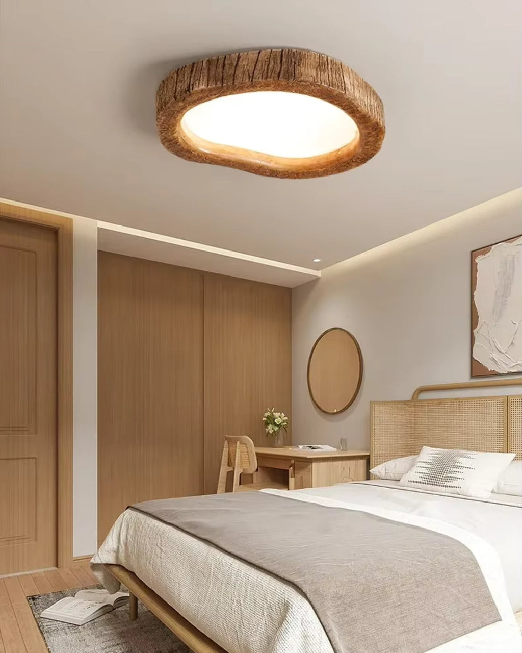 Luvano Le Halo Bois Deckenleuchte Holzoptik LED