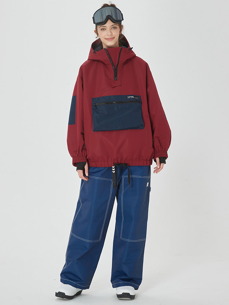 Damen-Mountain-Freerider-Freestyle-Snowboardanzug, Baggy-Snowboardanzug