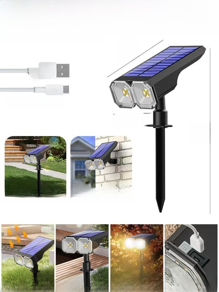 Luvano Solar Gartenstrahler mit Erdspieß verstellbar