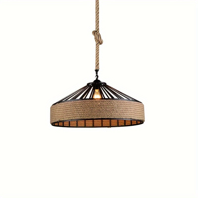 Luvano Pendelleuchte Hanfseil Vintage Landhaus