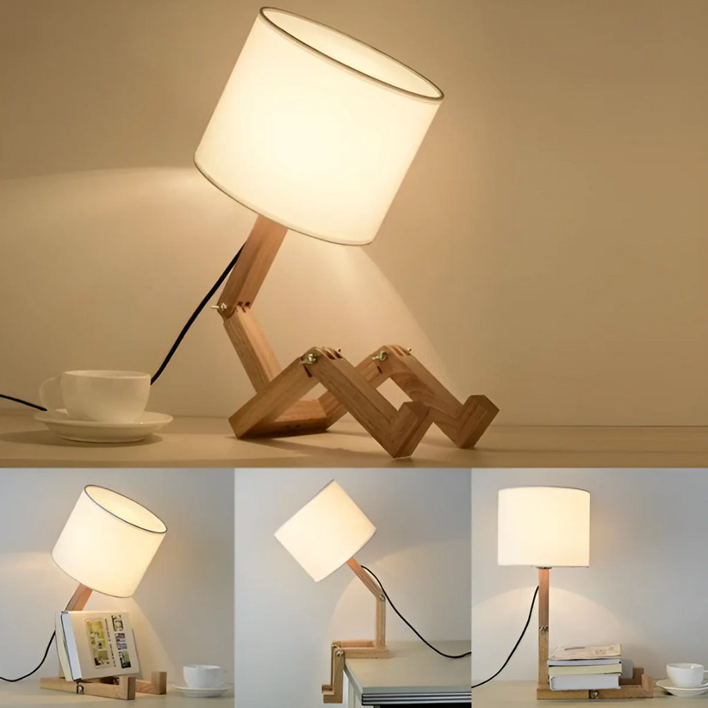 Luvano Tischleuchte Holz flexibel Design