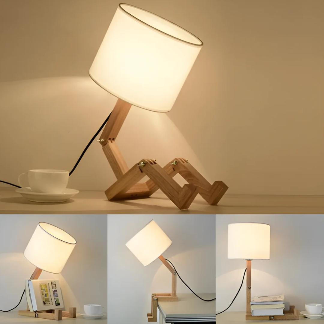 Luvano Tischleuchte Holz flexibel Design