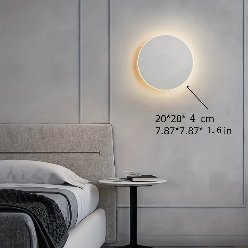 Luvano LED Wandleuchte rund Nordic minimal