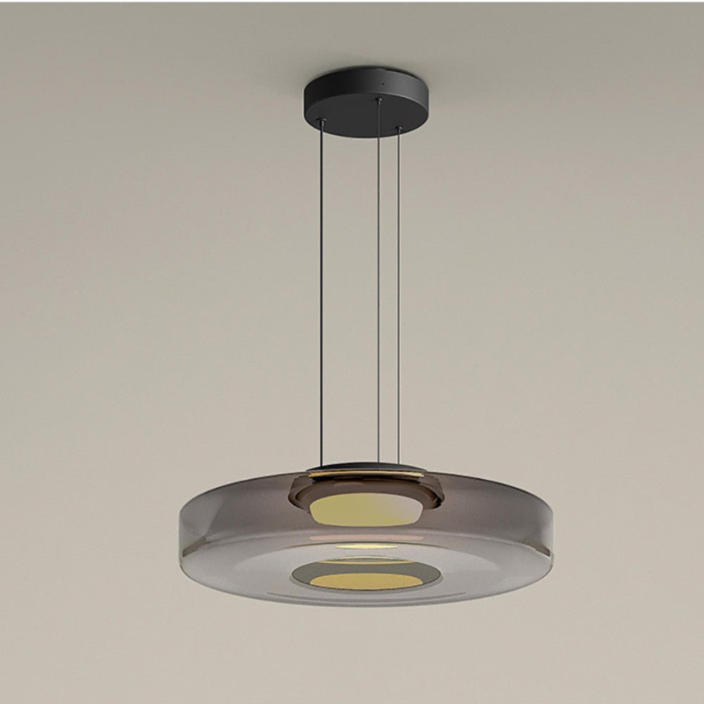 Luvano Pendelleuchte Bauhaus Glas LED mehrlagig