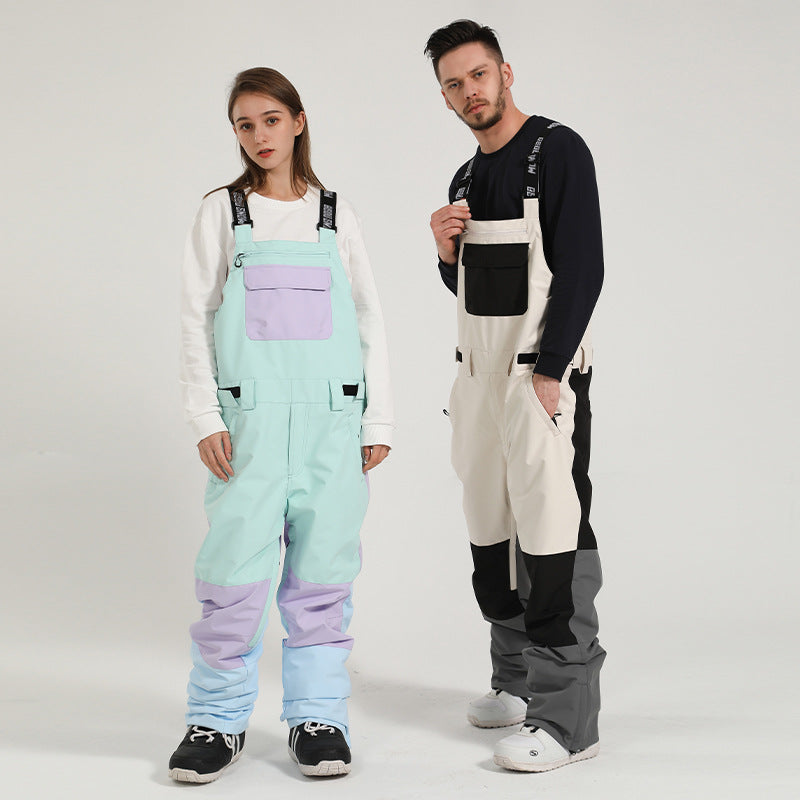 Backless one-piece ski pants