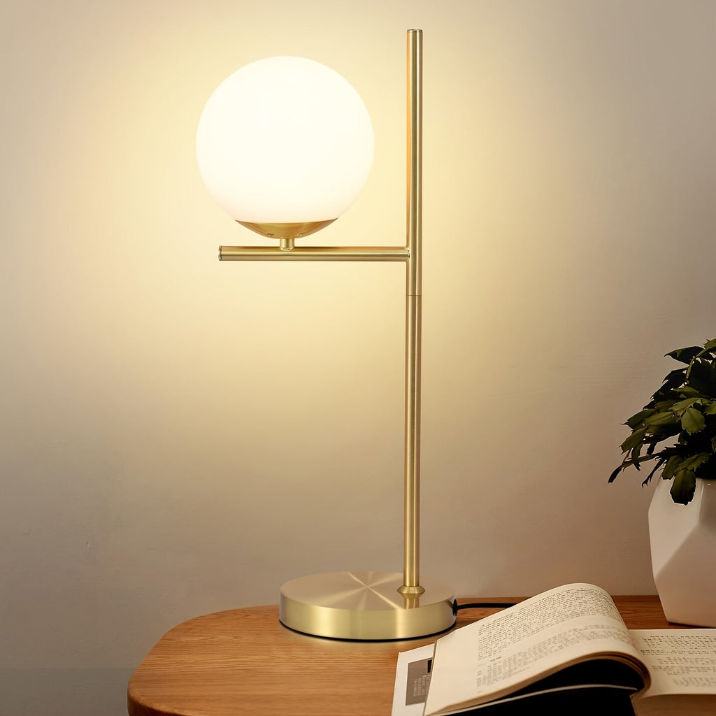Luvano Tischleuchte Glaskugel gold modern