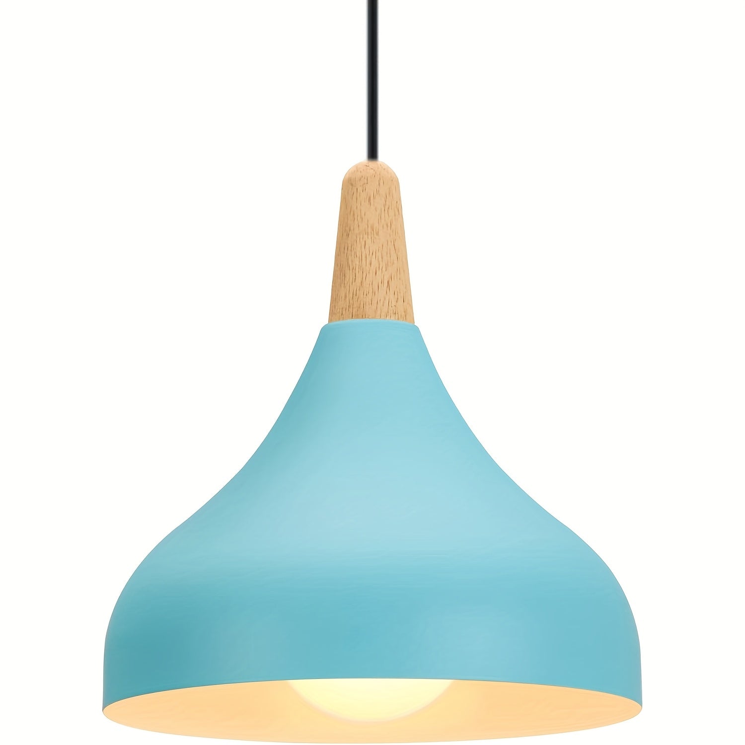 Luvano Pendelleuchte Tropfen Metall Holz modern