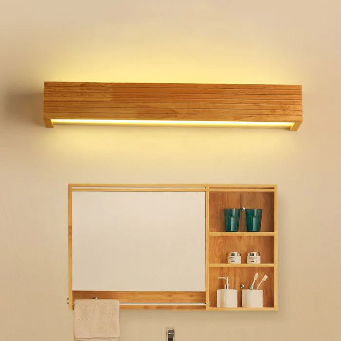 Luvano LED Wandleuchte Holz minimalistisch