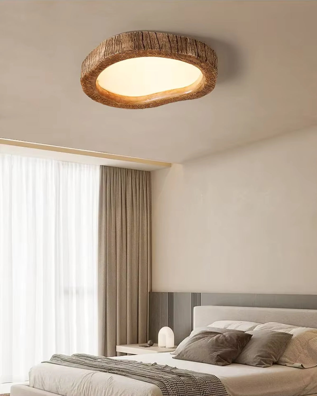 Luvano Le Halo Bois Deckenleuchte Holzoptik LED