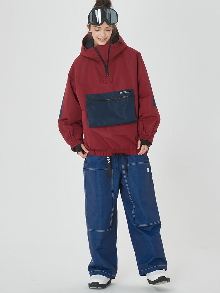 Damen-Mountain-Freerider-Freestyle-Snowboardanzug, Baggy-Snowboardanzug