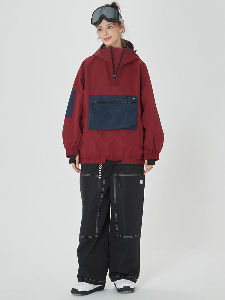 Damen-Mountain-Freerider-Freestyle-Snowboardanzug, Baggy-Snowboardanzug