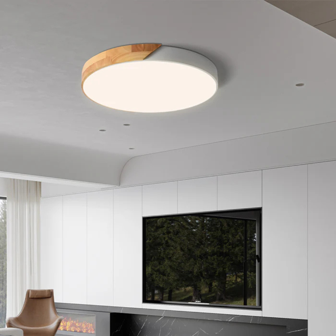 Luvano LED Deckenleuchte Holz Nordic modern