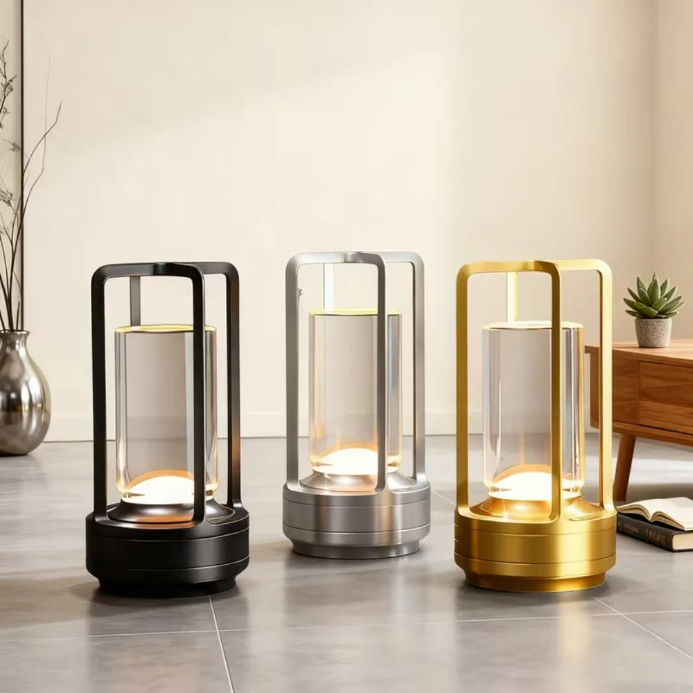 Luvano Tischleuchte Zylinder Metall LED modern