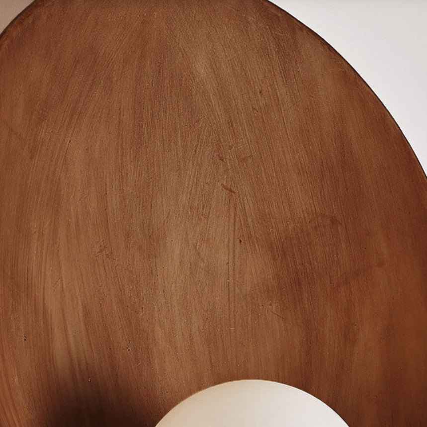 Luvano Wandleuchte rund minimalistisch Resin Eisen