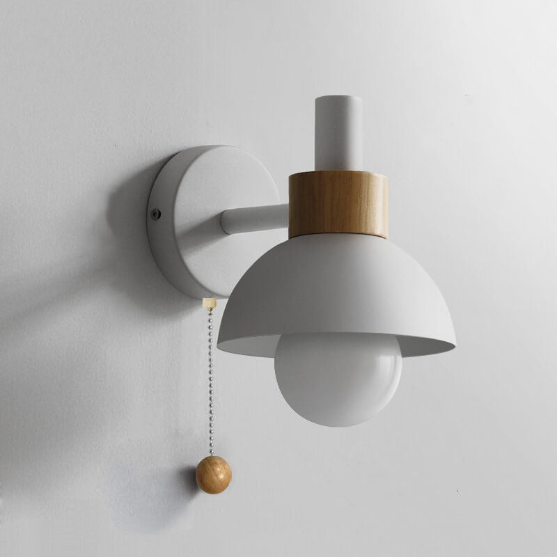 Luvano Wandleuchte Holz Zugschalter minimal