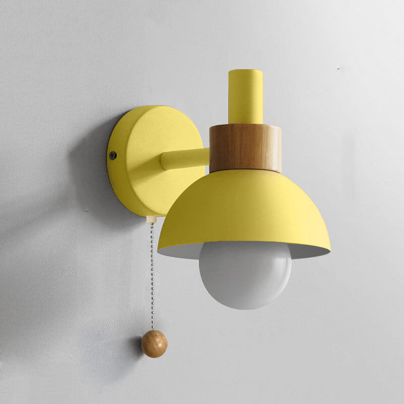 Luvano Wandleuchte Holz Zugschalter minimal