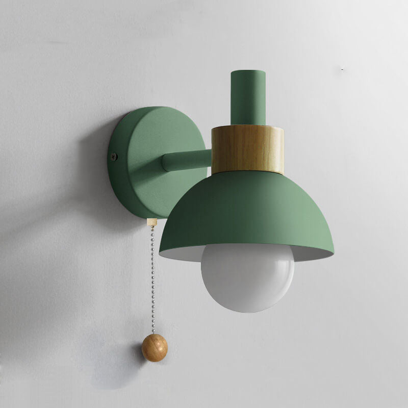 Luvano Wandleuchte Holz Zugschalter minimal