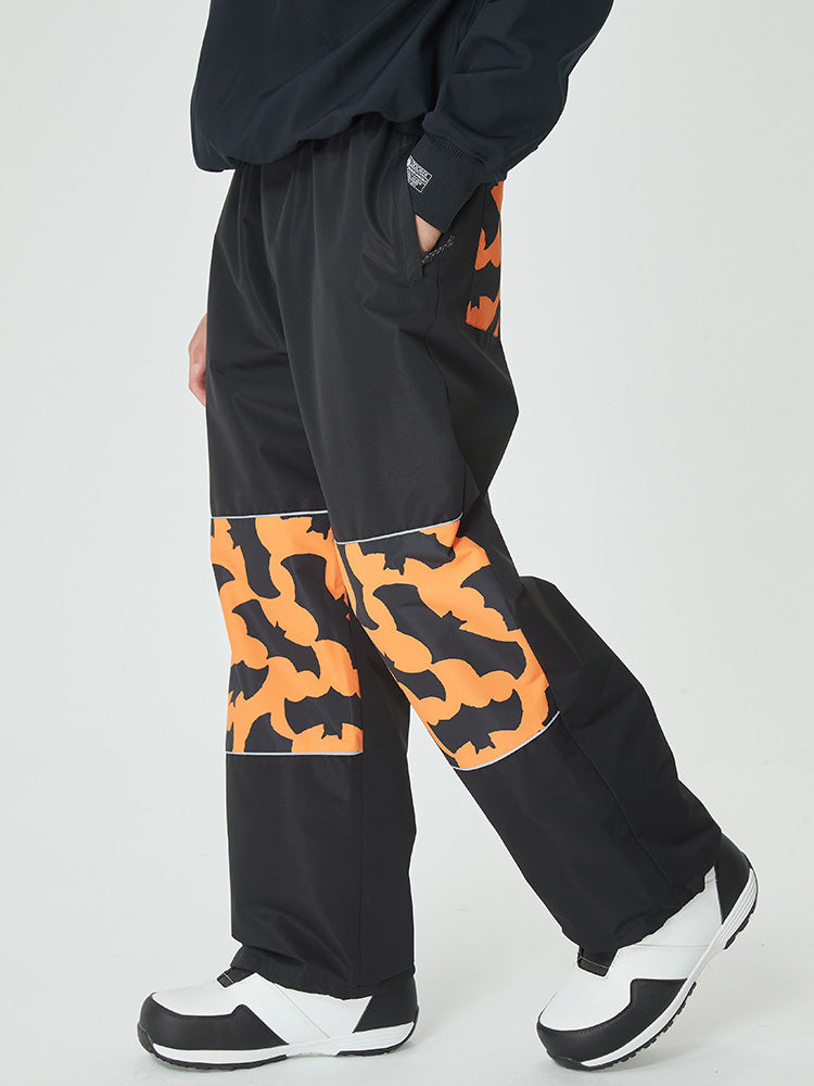 Swaggy Herren Cargo-Schneehose mit reflektierenden Knieeinsätzen