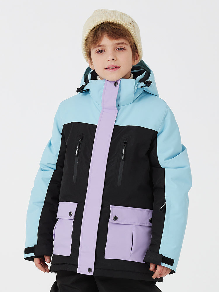 Wasserdichte Unisex-Schneejacke für Kinder und Bergliebhaber