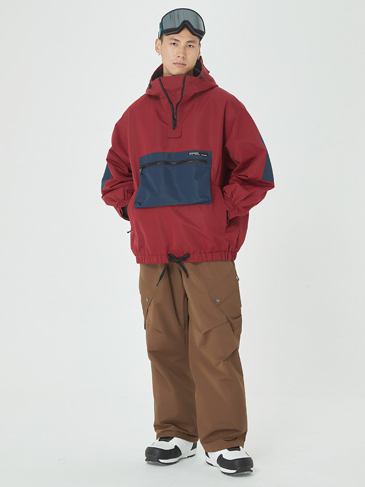 Herren Winter Bomber Baggy Schneejacke mit praktischen Cargotaschen und passender Snowboardhose