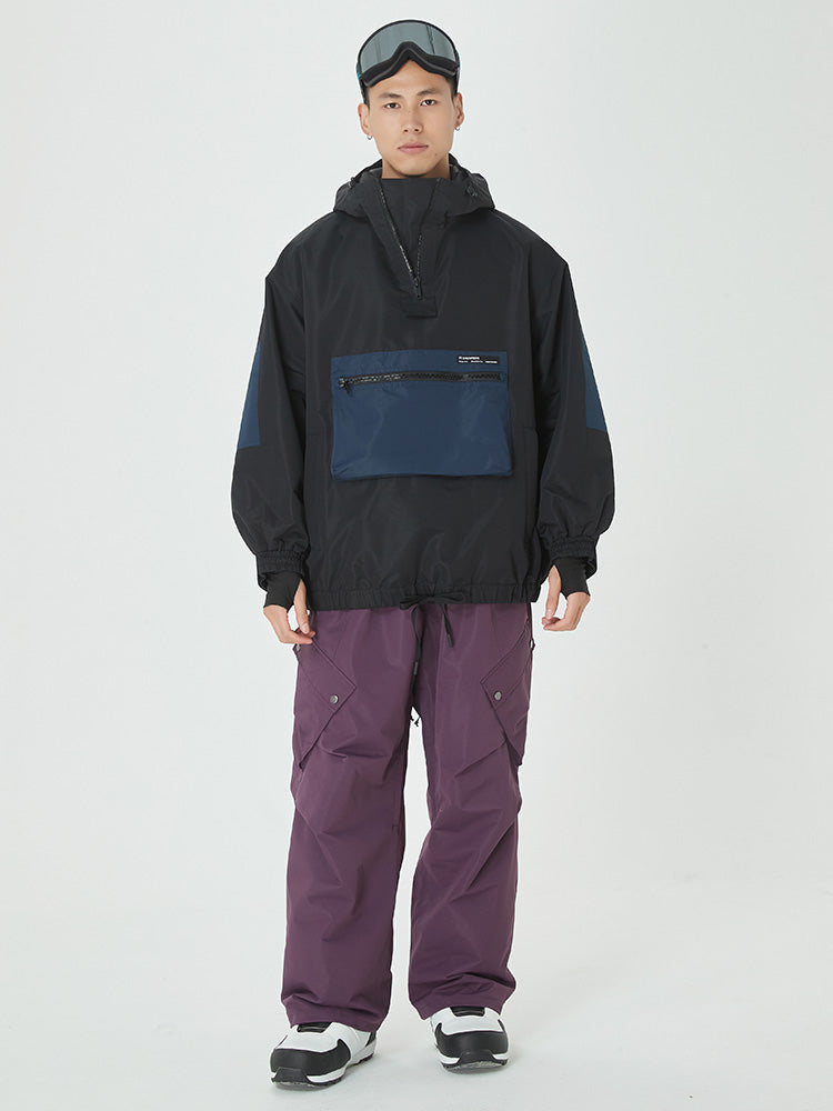 Herren Winter Bomber Baggy Schneejacke mit praktischen Cargotaschen und passender Snowboardhose