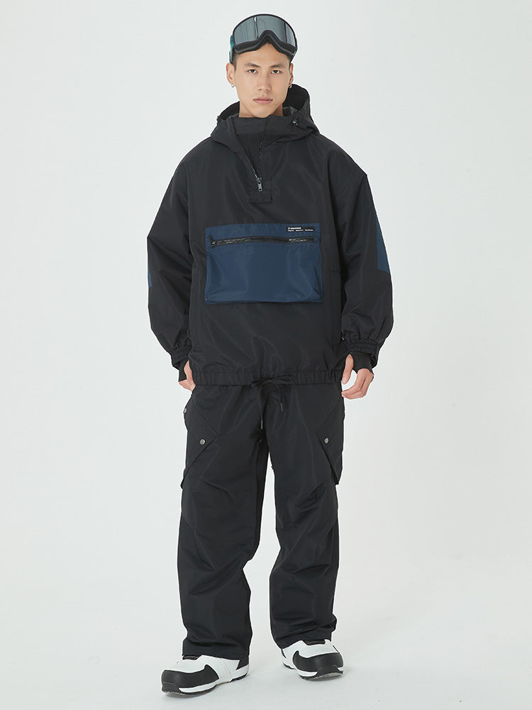Herren Winter Bomber Baggy Schneejacke mit praktischen Cargotaschen und passender Snowboardhose