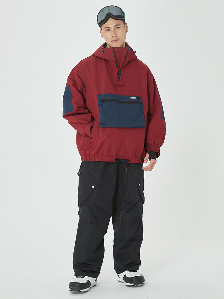 Herren Winter Bomber Baggy Schneejacke mit praktischen Cargotaschen und passender Snowboardhose