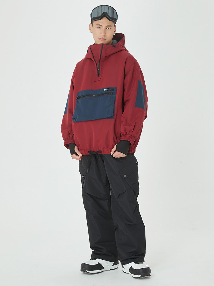 Herren Winter Bomber Baggy Schneejacke mit praktischen Cargotaschen und passender Snowboardhose