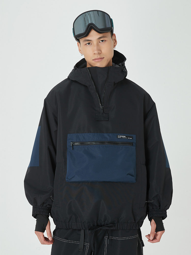 Herren Winter Bomber Baggy Snowboardjacke mit großen Cargotaschen Schneemantel