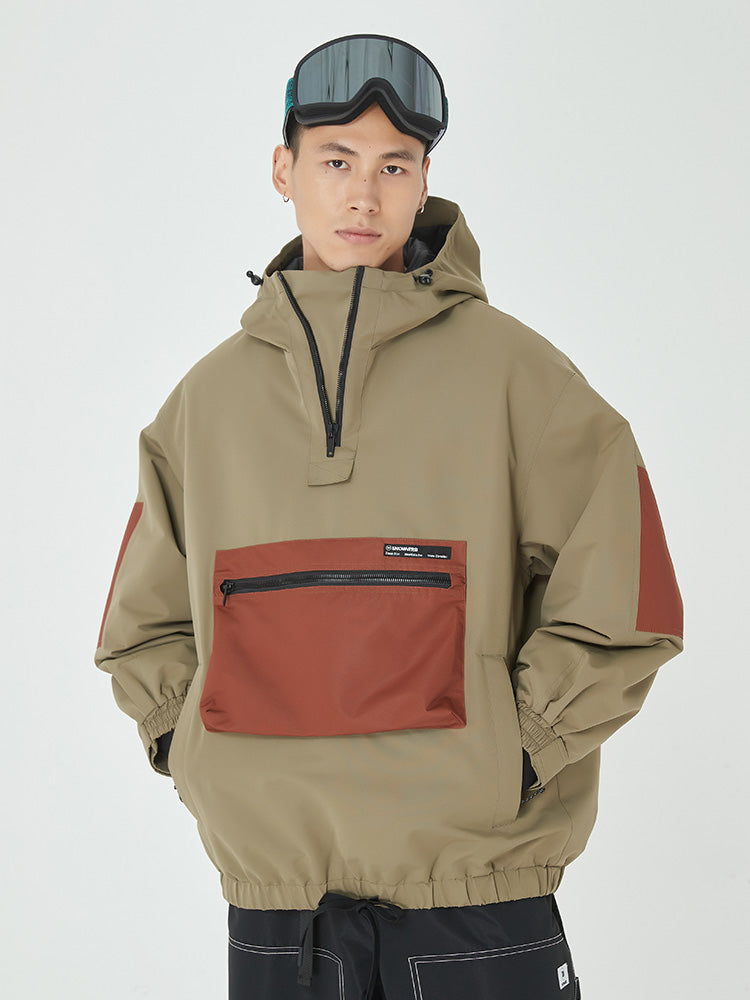 Herren Winter Bomber Baggy Snowboardjacke mit großen Cargotaschen Schneemantel
