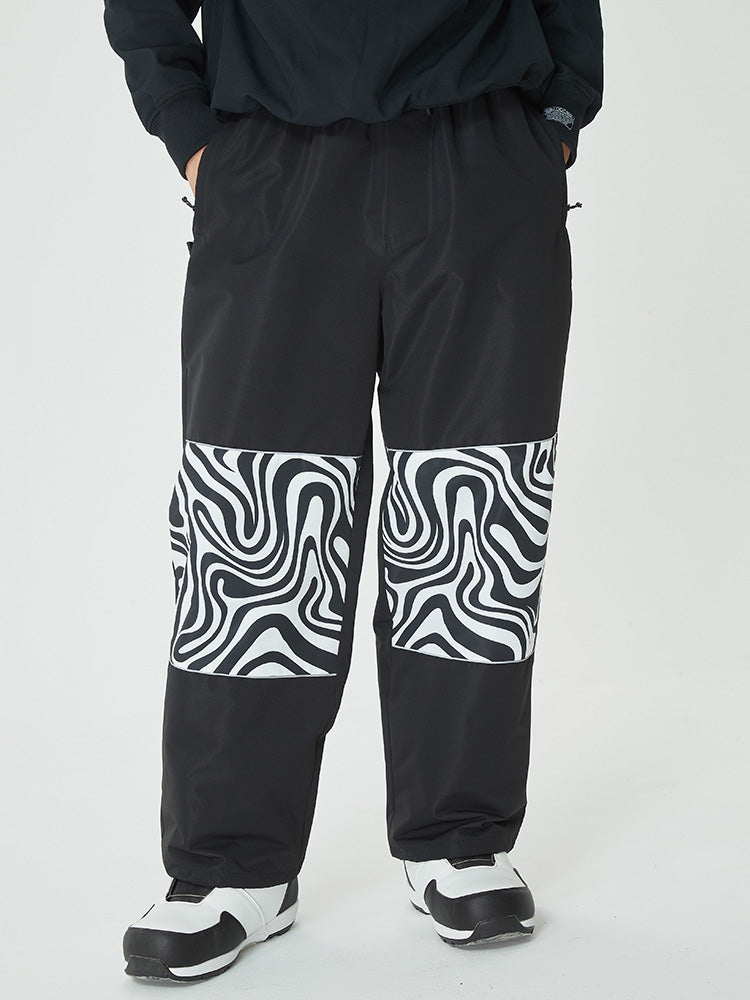 Swaggy Herren Cargo-Schneehose mit reflektierenden Knieeinsätzen