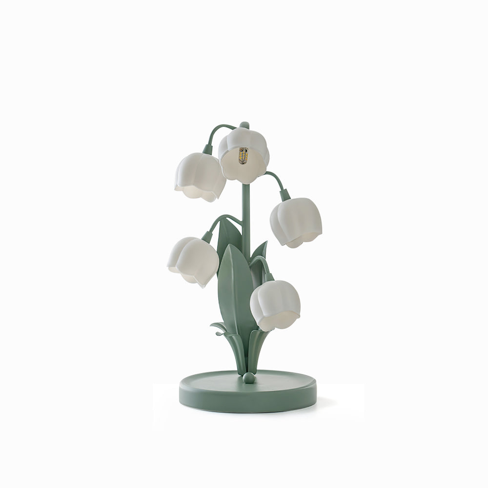 Luvano Tischleuchte Blüte Glas elegant