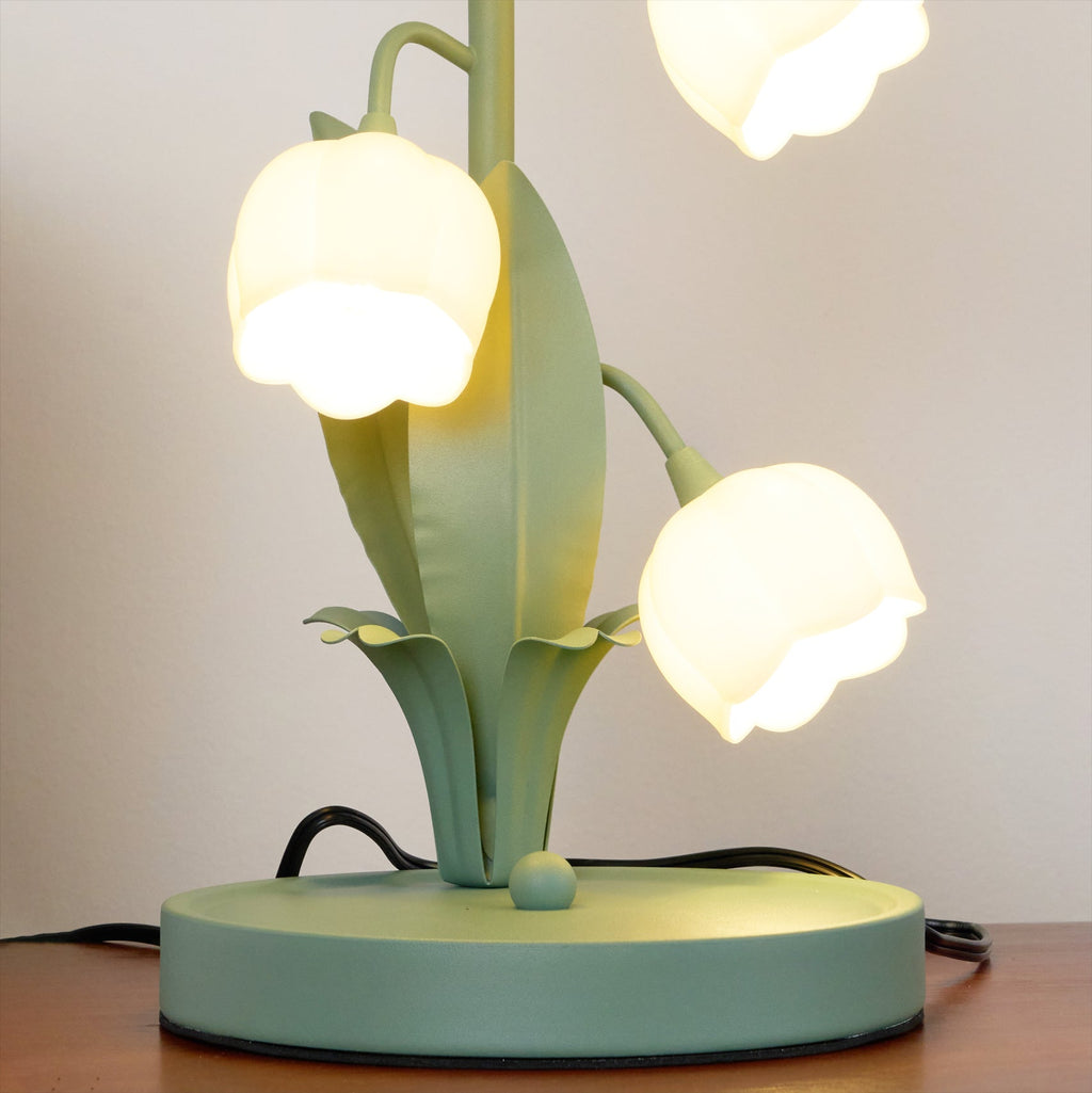Luvano Tischleuchte Blüte Glas elegant