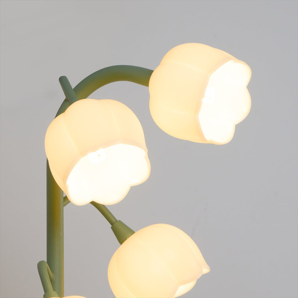 Luvano Tischleuchte Blüte Glas elegant