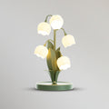 Luvano Tischleuchte Blüte Glas elegant