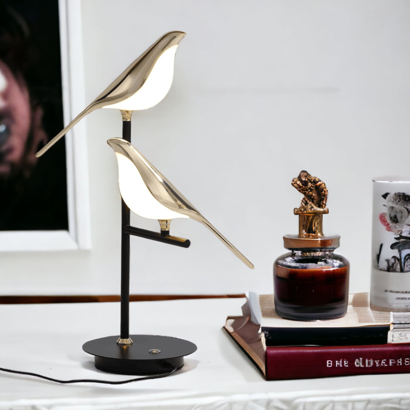 Luvano Wandleuchte Vogel gold LED Nordic