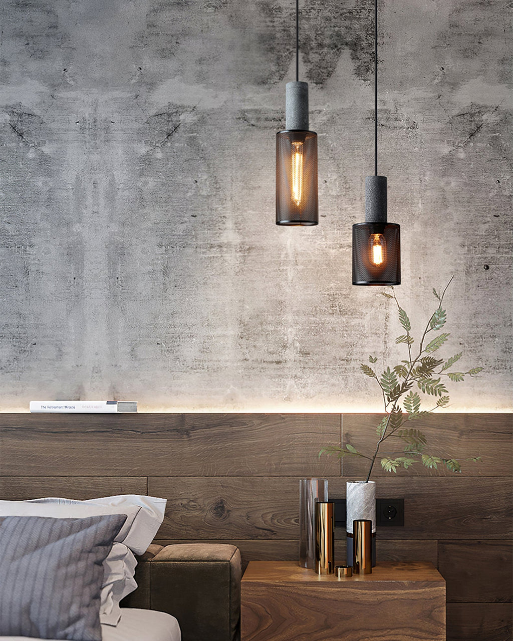 Luvano Pendelleuchte Beton Industrial Hängelampe