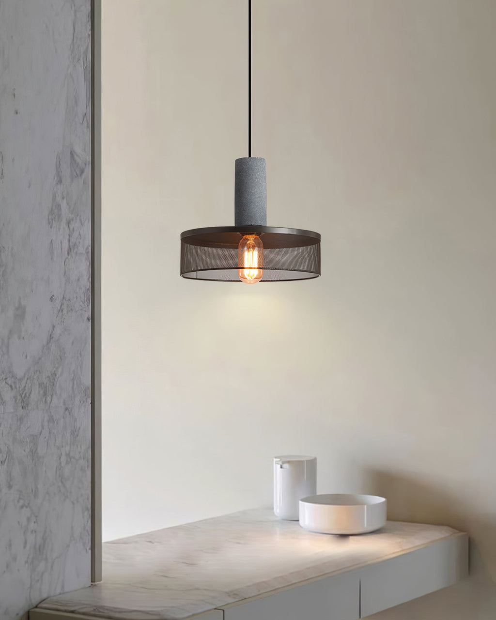 Luvano Pendelleuchte Beton Industrial Hängelampe