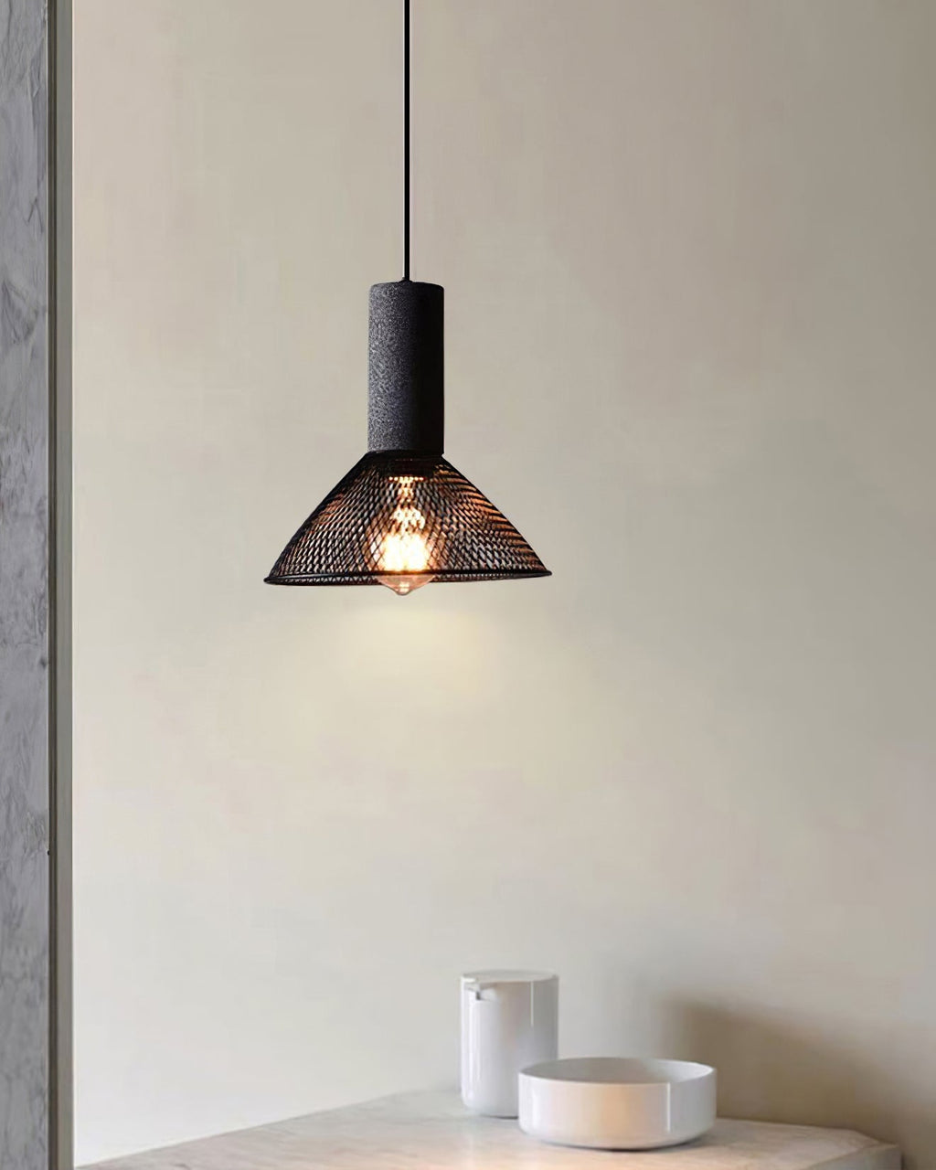 Luvano Pendelleuchte Beton Industrial Hängelampe