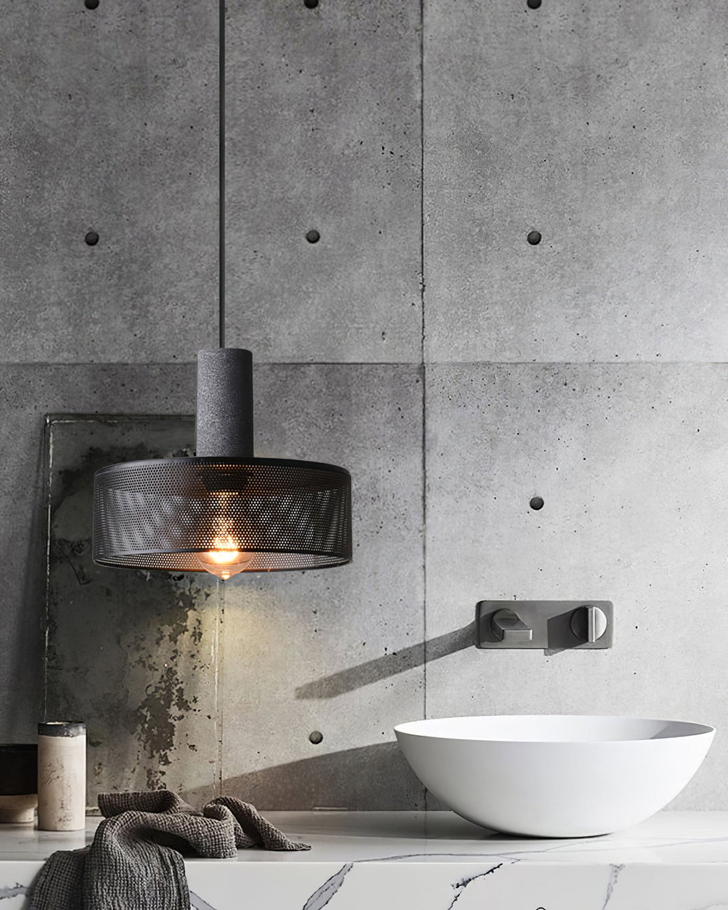 Luvano Pendelleuchte Beton Industrial Hängelampe