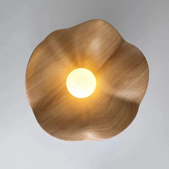 Luvano Deckenleuchte Lotus Holz skandinavisch