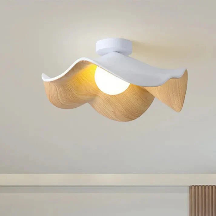 Luvano Deckenleuchte Lotus Holz skandinavisch